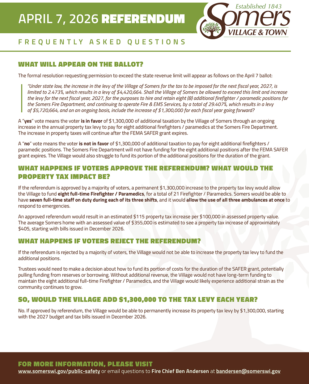 Somers Referendum Faqs